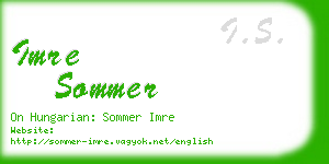 imre sommer business card